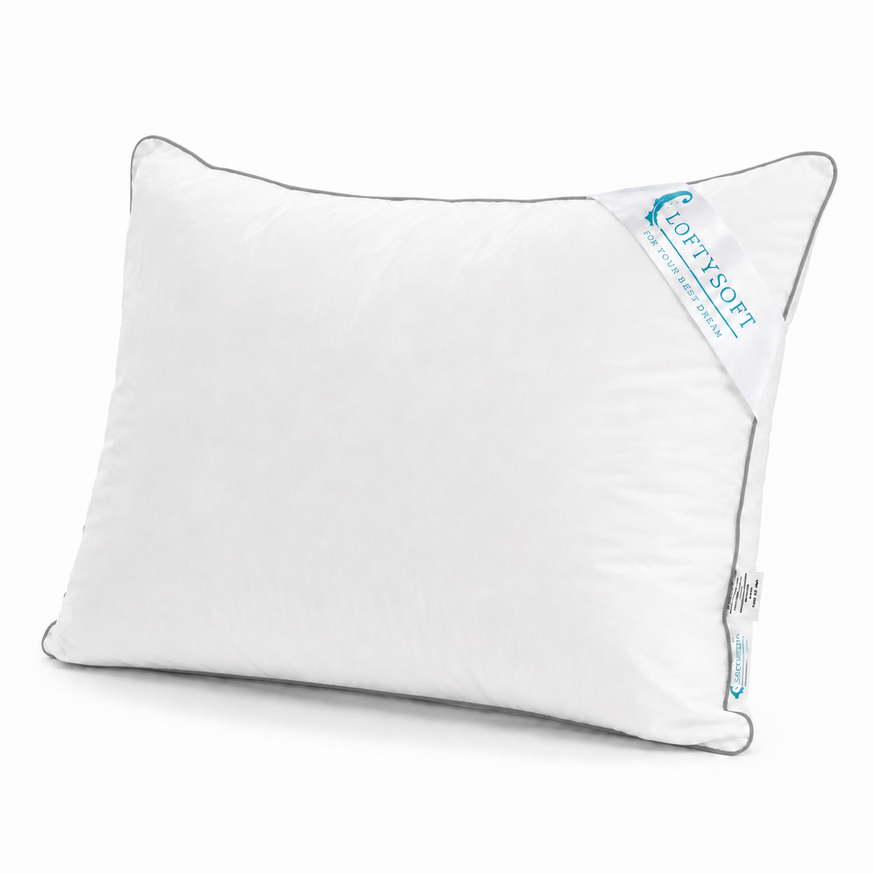 หมอนขนห่านเทียม LOFTYSOFT HOTEL PILLOW รุ่น ULTRA FIRM 19X29นิ้ว สีขาว_0
